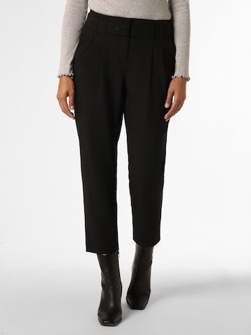 Raffaello Rossi Tapered Pleat-Front Pants 'Marin' in Black: front