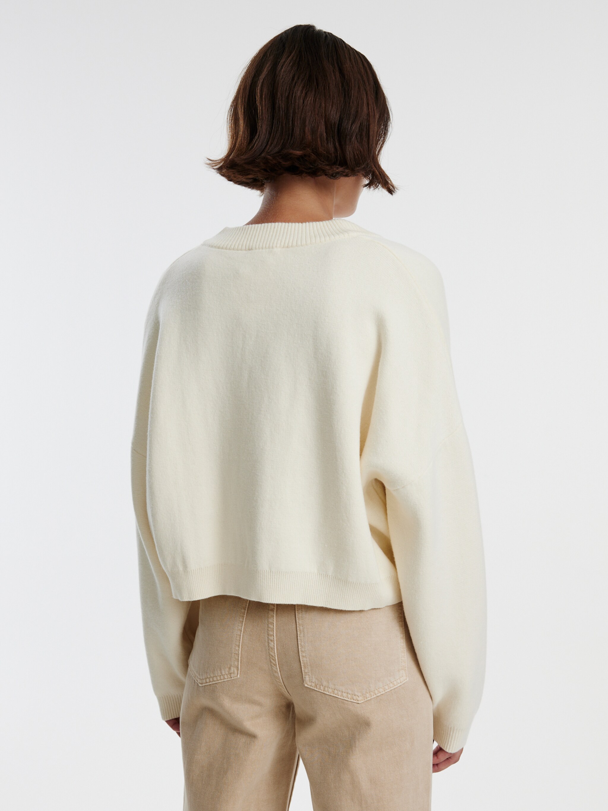 EDITED Producten Gebreid vest 'Etta' Beige