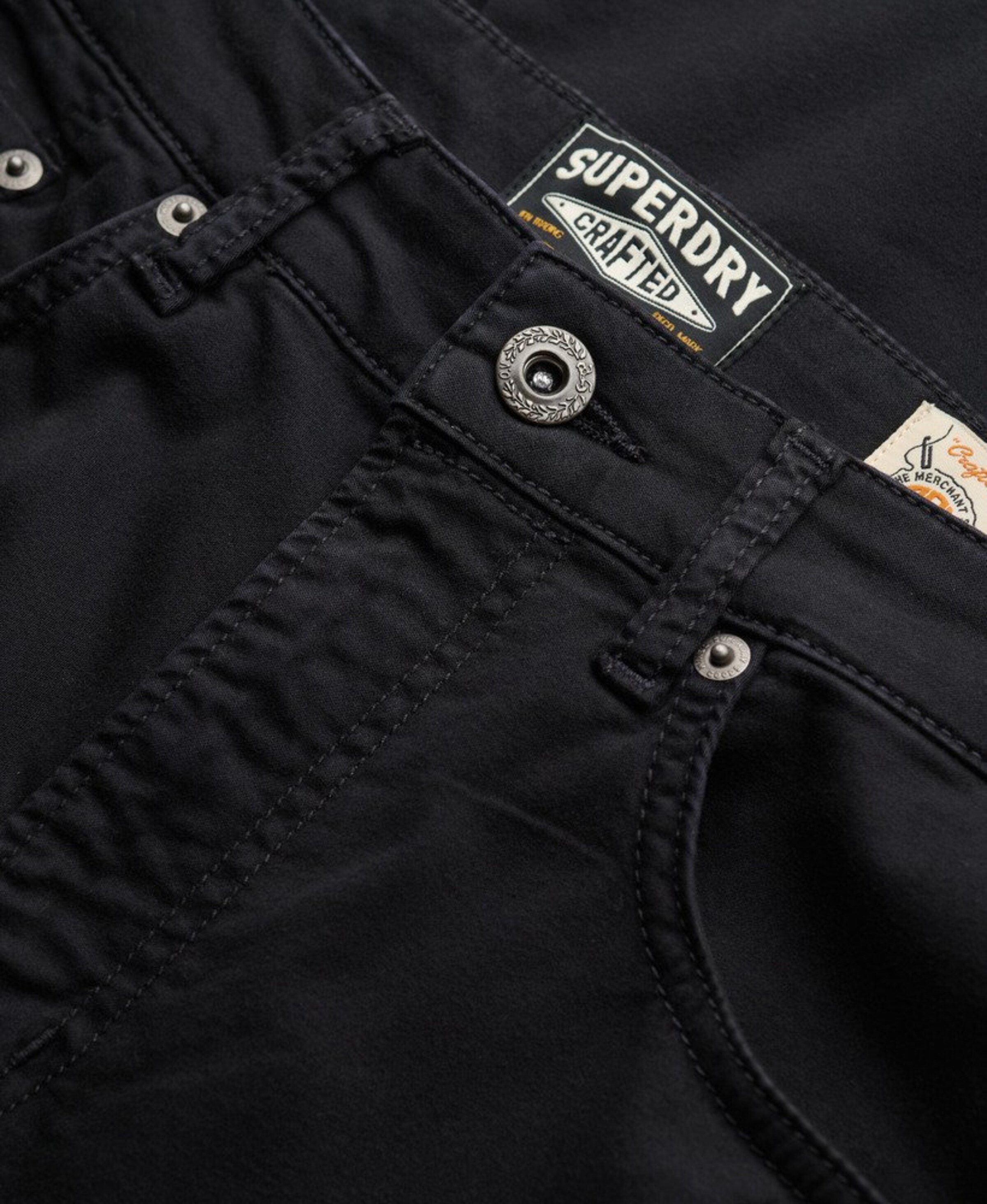 Superdry & Co Slimfit Broek in Zwart