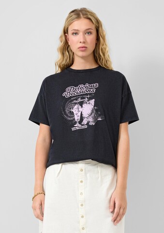 QS Shirt in Zwart: voorkant