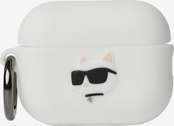 Husă de smartphoneuri 'Choupette' de la Karl Lagerfeld pe alb: față