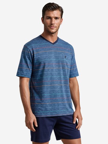 HAJO Pyjama kort 'Premium Cotton' in Blauw
