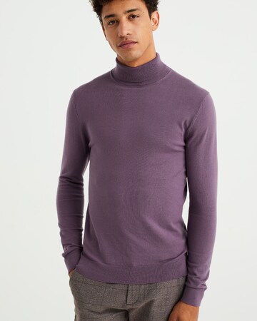 Pull-over WE Fashion en violet : devant