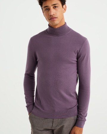 WE Fashion Pulover | vijolična barva: sprednja stran
