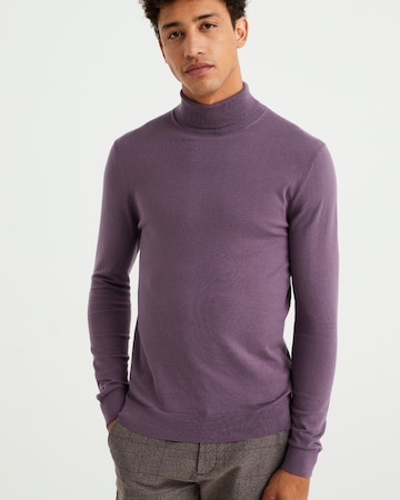 WE Fashion Sweater in Purple: front