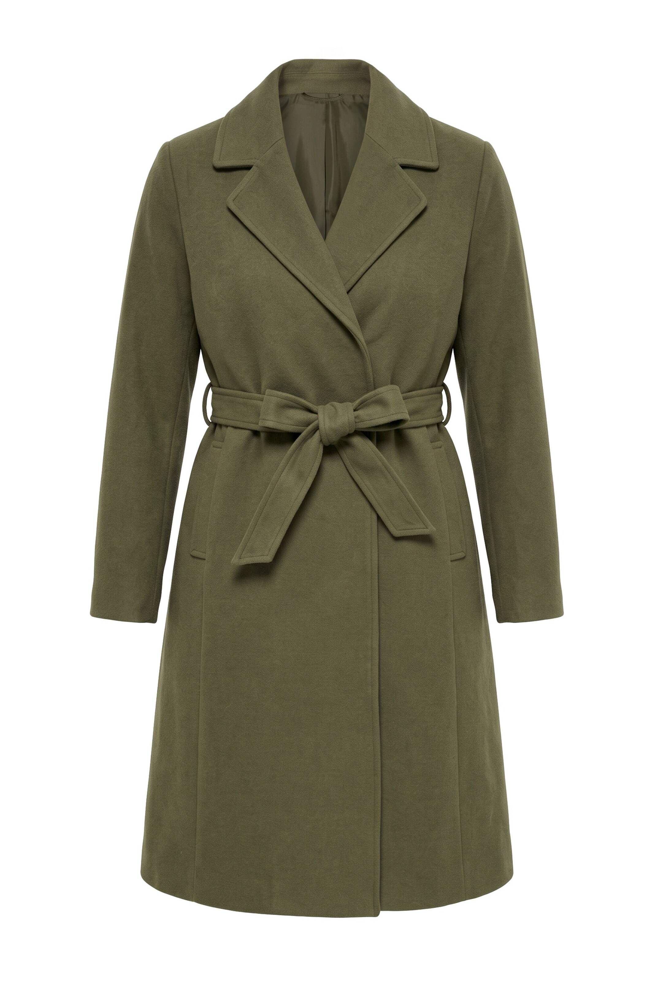 Studio Untold Between-Seasons Coat in Green: front