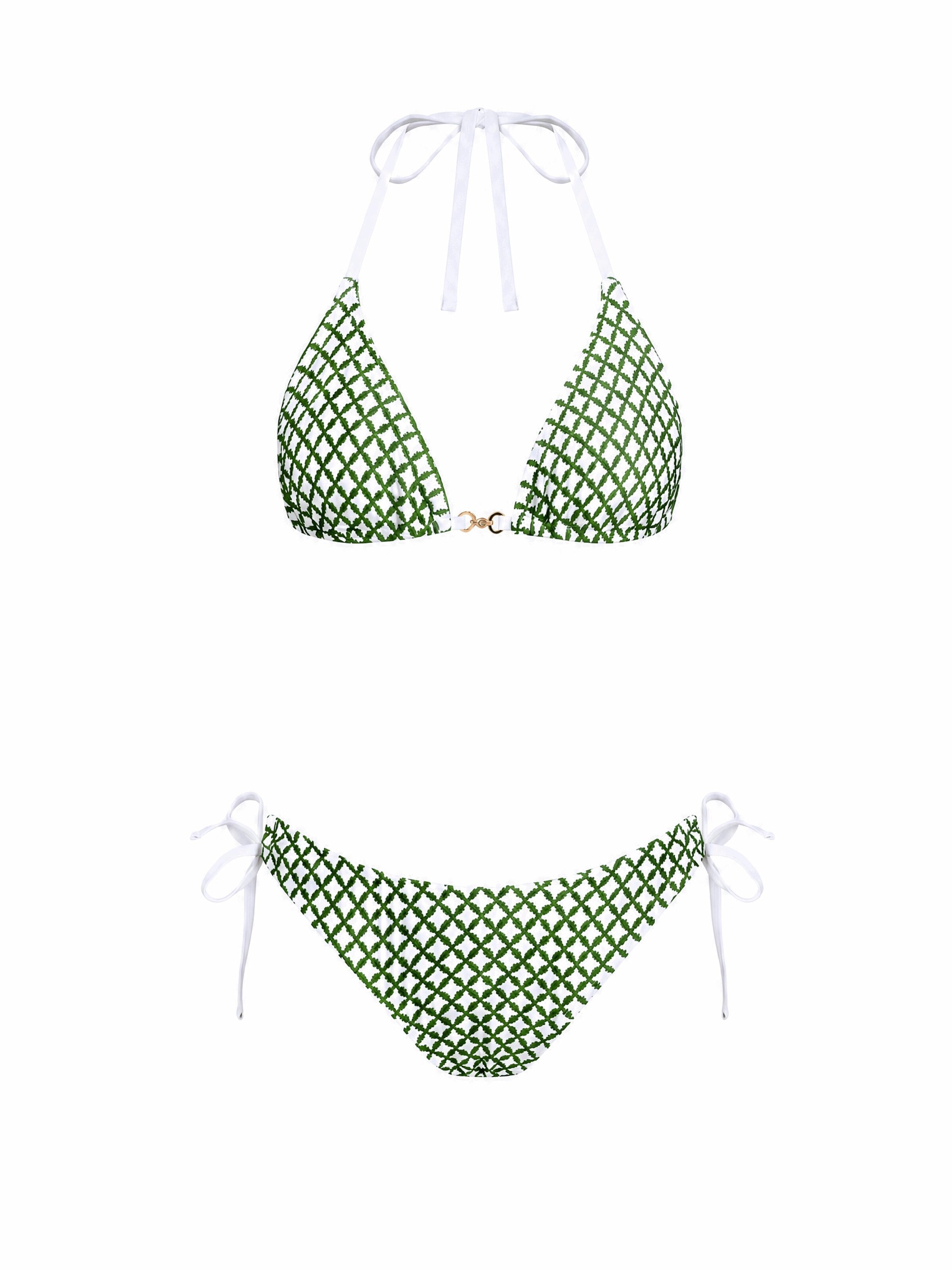 Cupshe Bikini 'Triangle' in Green: front