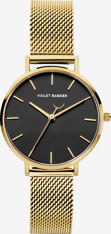 Violet Hamden Analog Watch in Gold: front