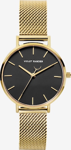 Violet Hamden Analog Watch in Gold: front