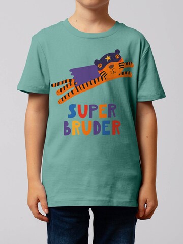 watabout.kids Shirt 'Tiger Superbruder' in Blue