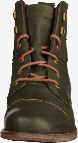 JOSEF SEIBEL Lace-Up Ankle Boots 'Sienna' in Green