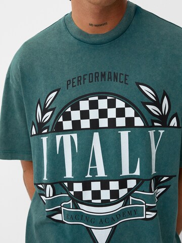 Bershka Тениска в зелено