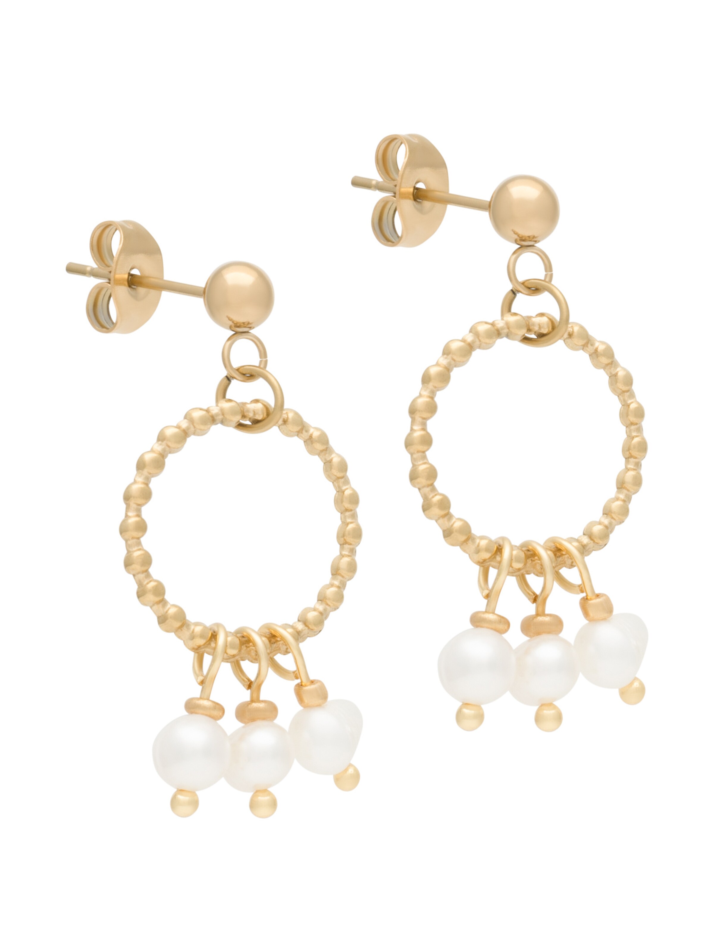 A&C Oslo – Nordic Design Jewellery Earrings 'Steel Miniature' in Gold: front