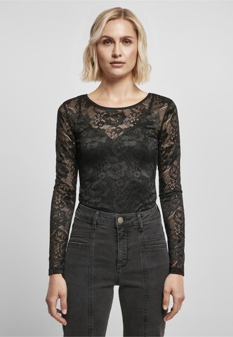 Urban Classics Shirt bodysuit in Black: front