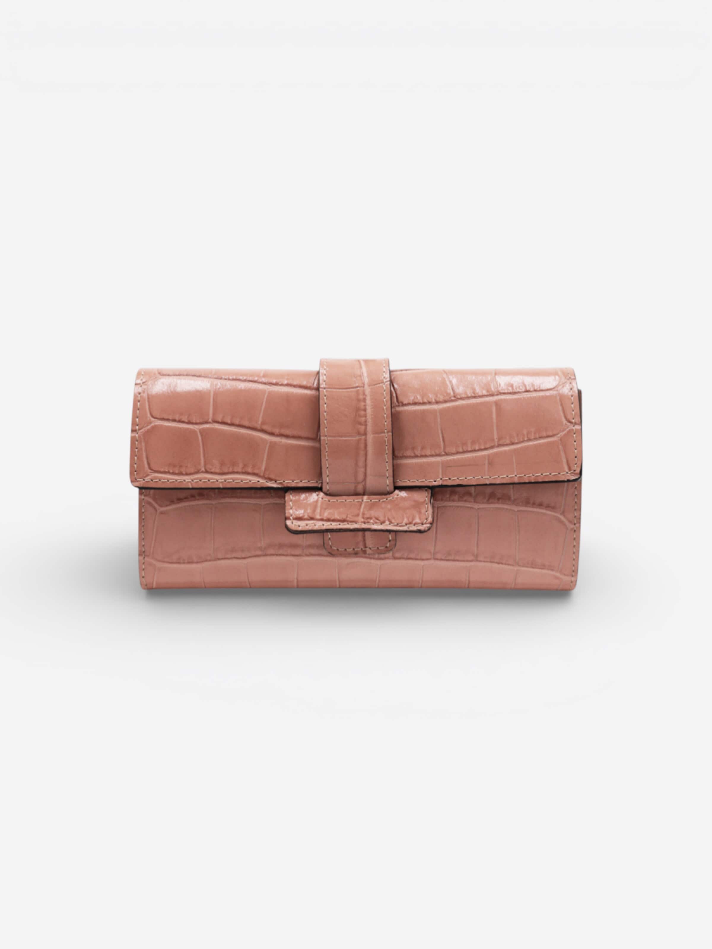 Cheval Firenze Wallet 'DEAN CROC' in Pink: front