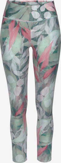 LASCANA ACTIVE Sports trousers in Emerald / Mint / Pink, Item view