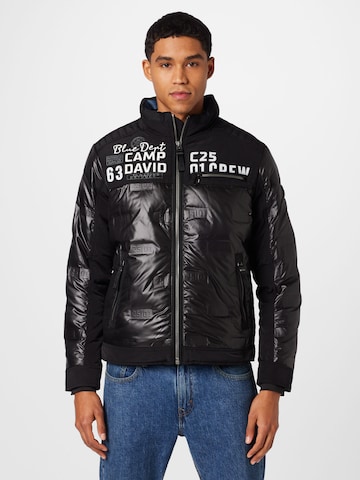 CAMP DAVID Between-Season Jacket in Black: front