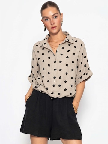 SASSYCLASSY Bluse‌‌‌ in Grau: Vorderseite