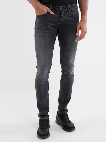 BIG STAR Skinny Jeans 'Owen' in Zwart: voorkant