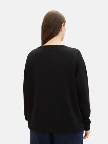 Tom Tailor Women + Μπλούζα φούτερ σε μαύρο