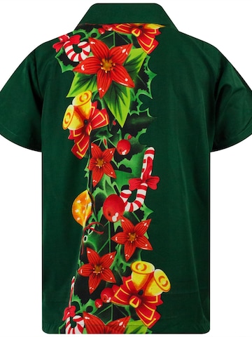 King Kameha Regular Fit Hemd 'Christmas Wedding' in Grün