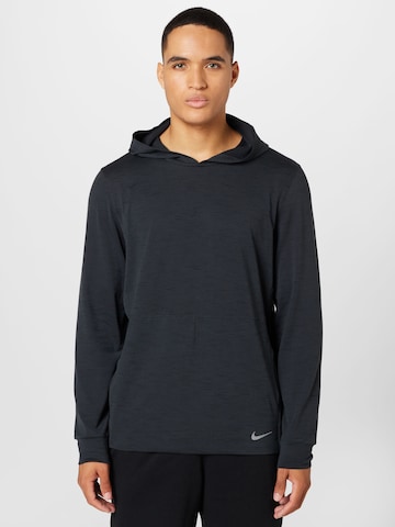 NIKE Athletic Sweatshirt in Black: front