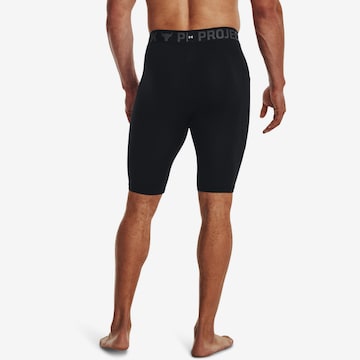 UNDER ARMOUR Skinny Sporthose 'Project Rock' in Schwarz