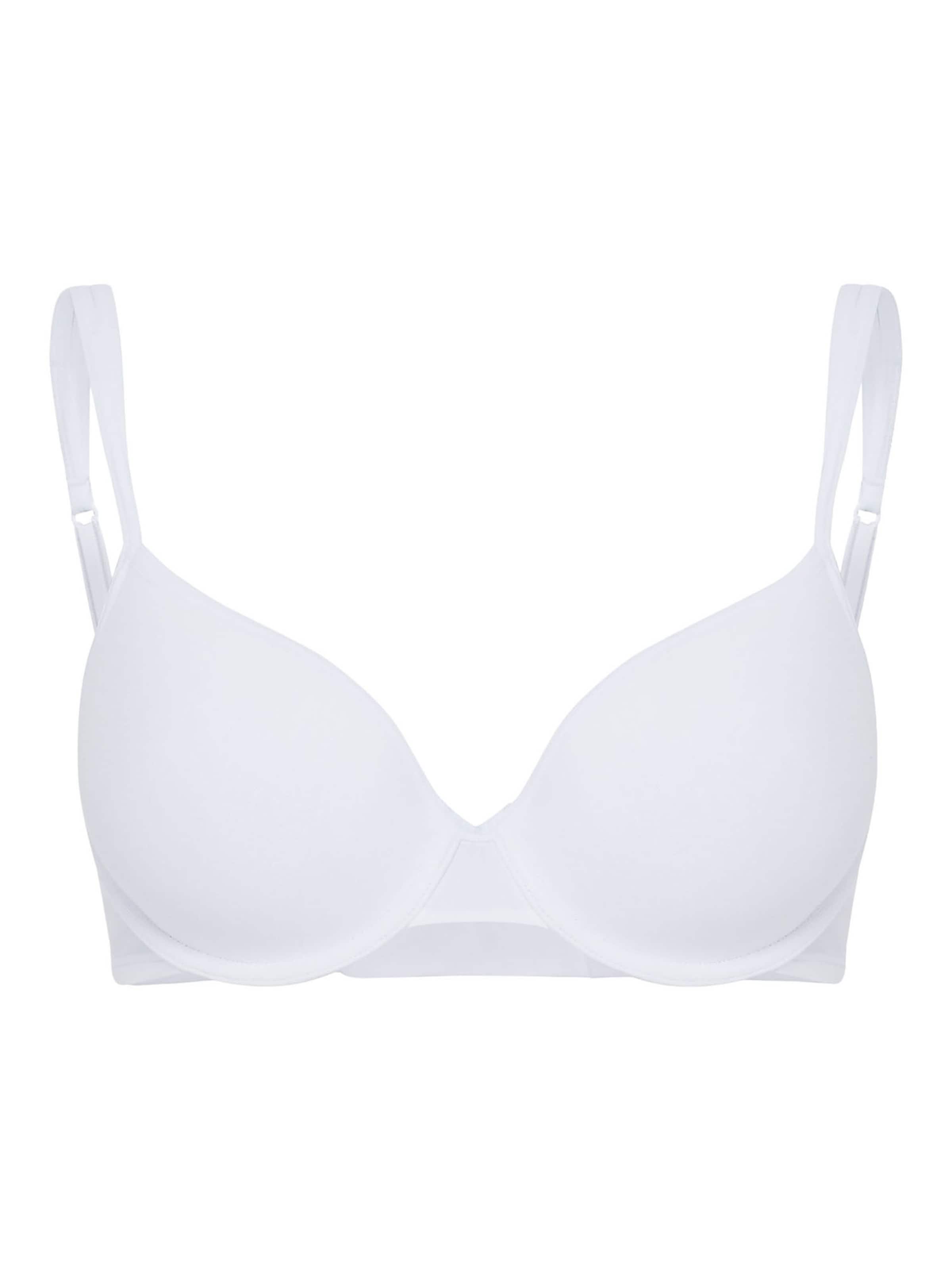 Skiny T-shirt BH ' Cotton Essentials ' in Wit: voorkant