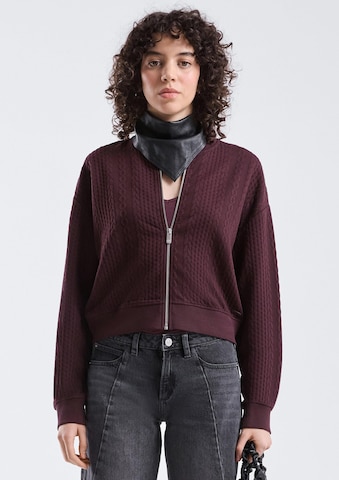 QS Sweatjacke in Lila: Vorderseite