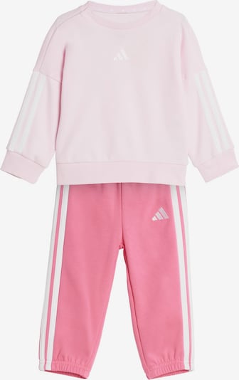 62 dydžio Treniruočių kostiumas 'Essentials' iš ADIDAS SPORTSWEAR, spalva – rožių spalva / pitajų spalva / balta, Prekių apžvalga