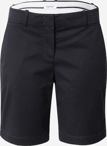 ESPRIT - regular Pantalón chino en negro: frente