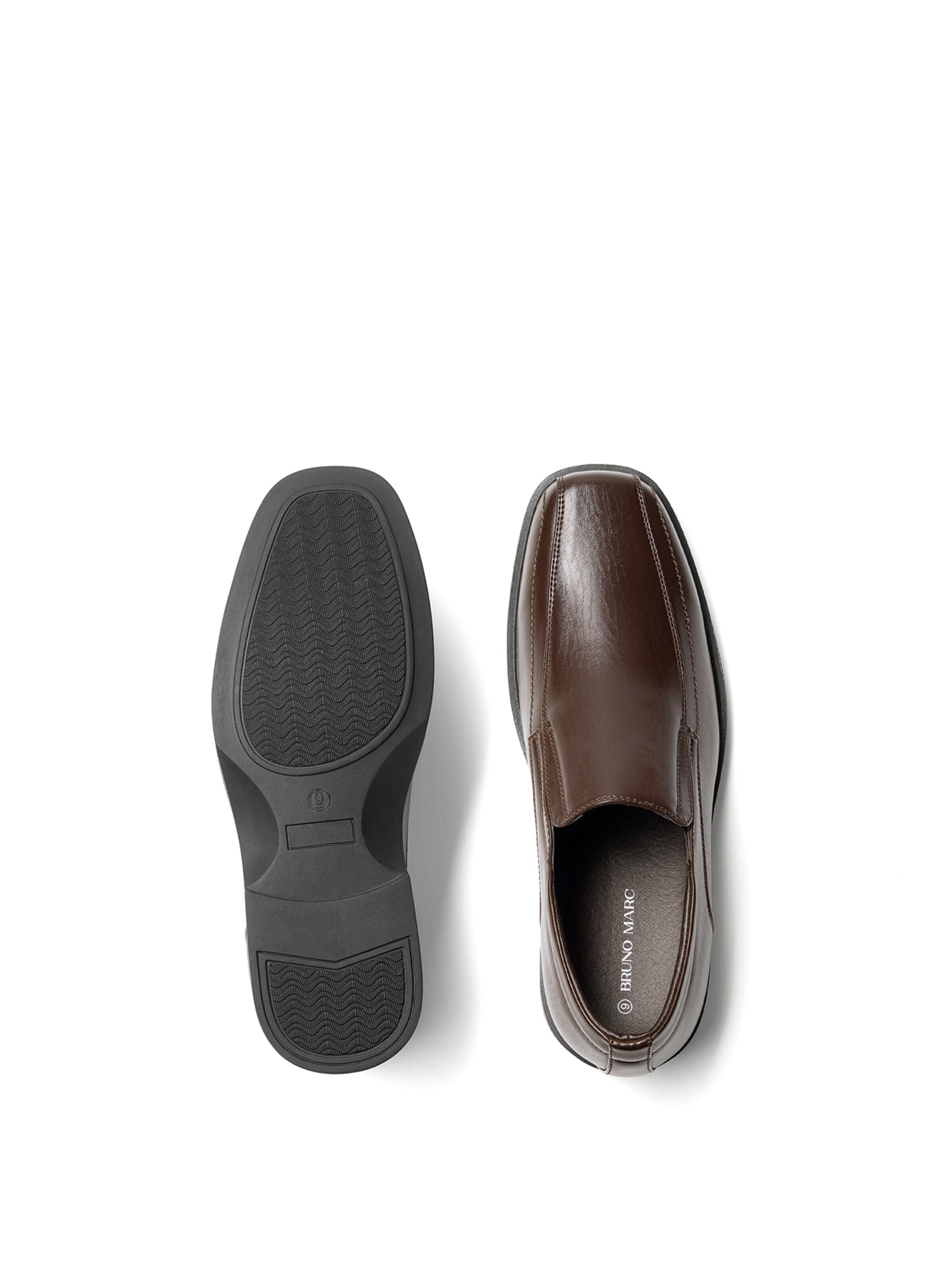 Bruno Marc Instappers 'Bruno Marc Herren Mokassin Anzugschuhe Slipper Slip on Business Schuhe' in Bruin