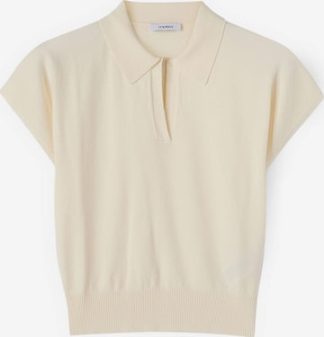 Pull-over MOTIVI en blanc : devant