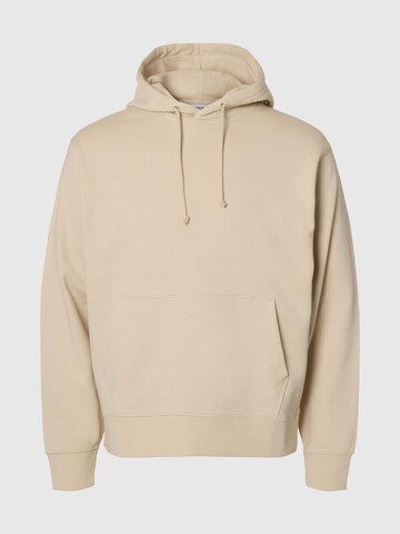 Sweat-shirt SELECTED HOMME en beige : devant