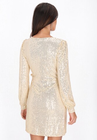 faina Cocktailjurk in Goud