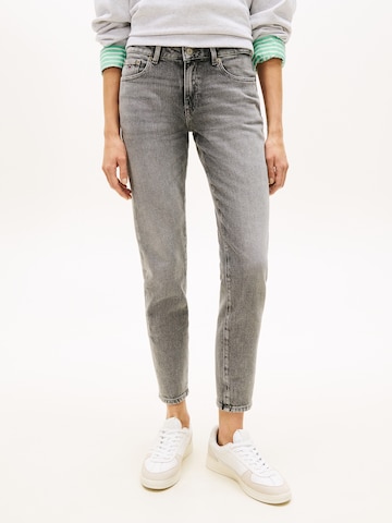 Coupe slim Jean Tommy Jeans en gris : devant