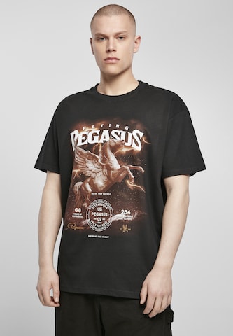 Mister Tee T-shirt 'Pegasus' i svart: framsida