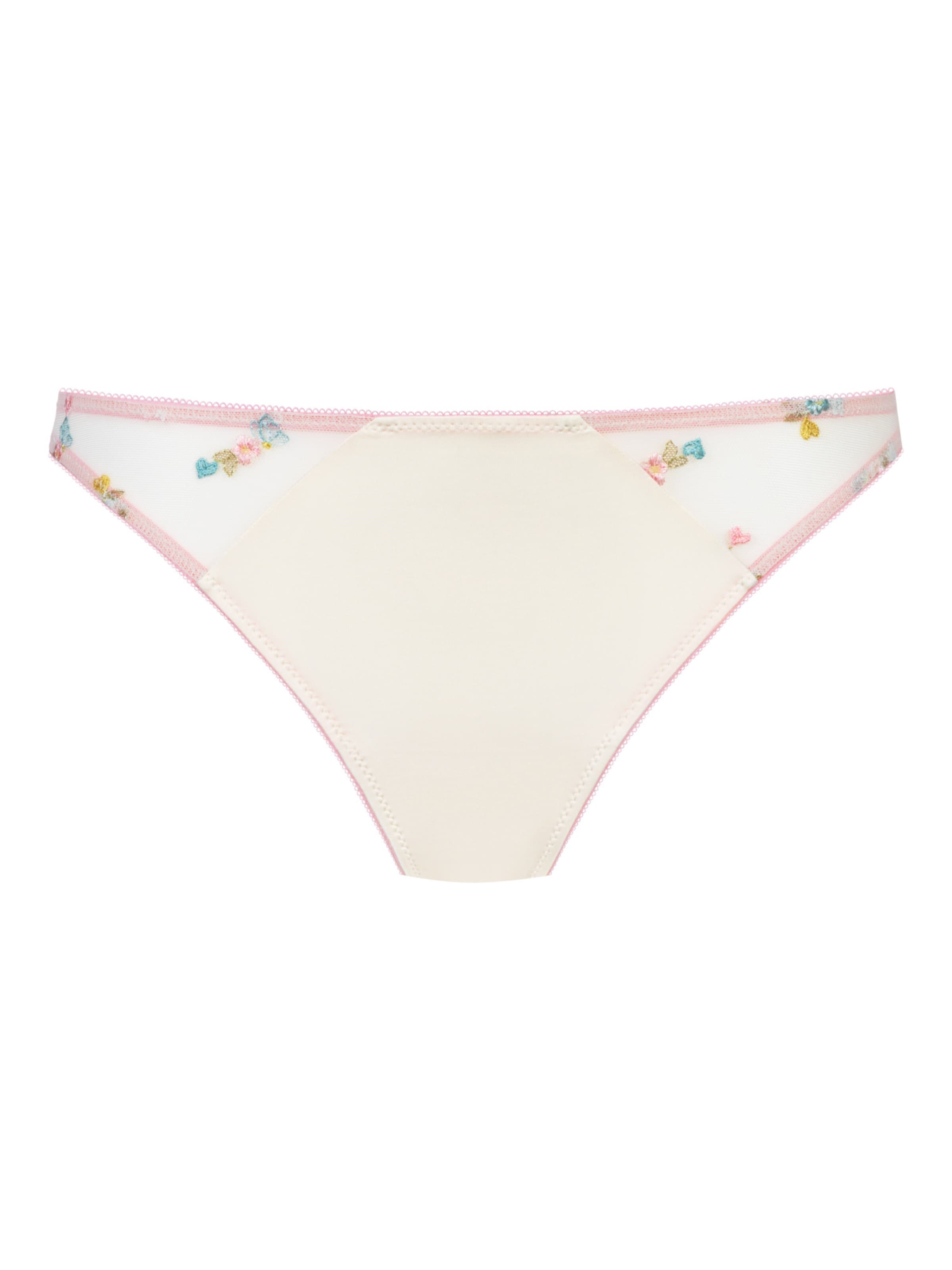 Mey Slip 'Poetry Flowery' in White: front