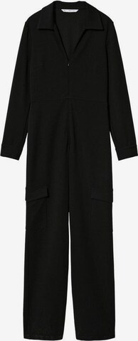 MANGO Jumpsuit in Zwart: voorkant