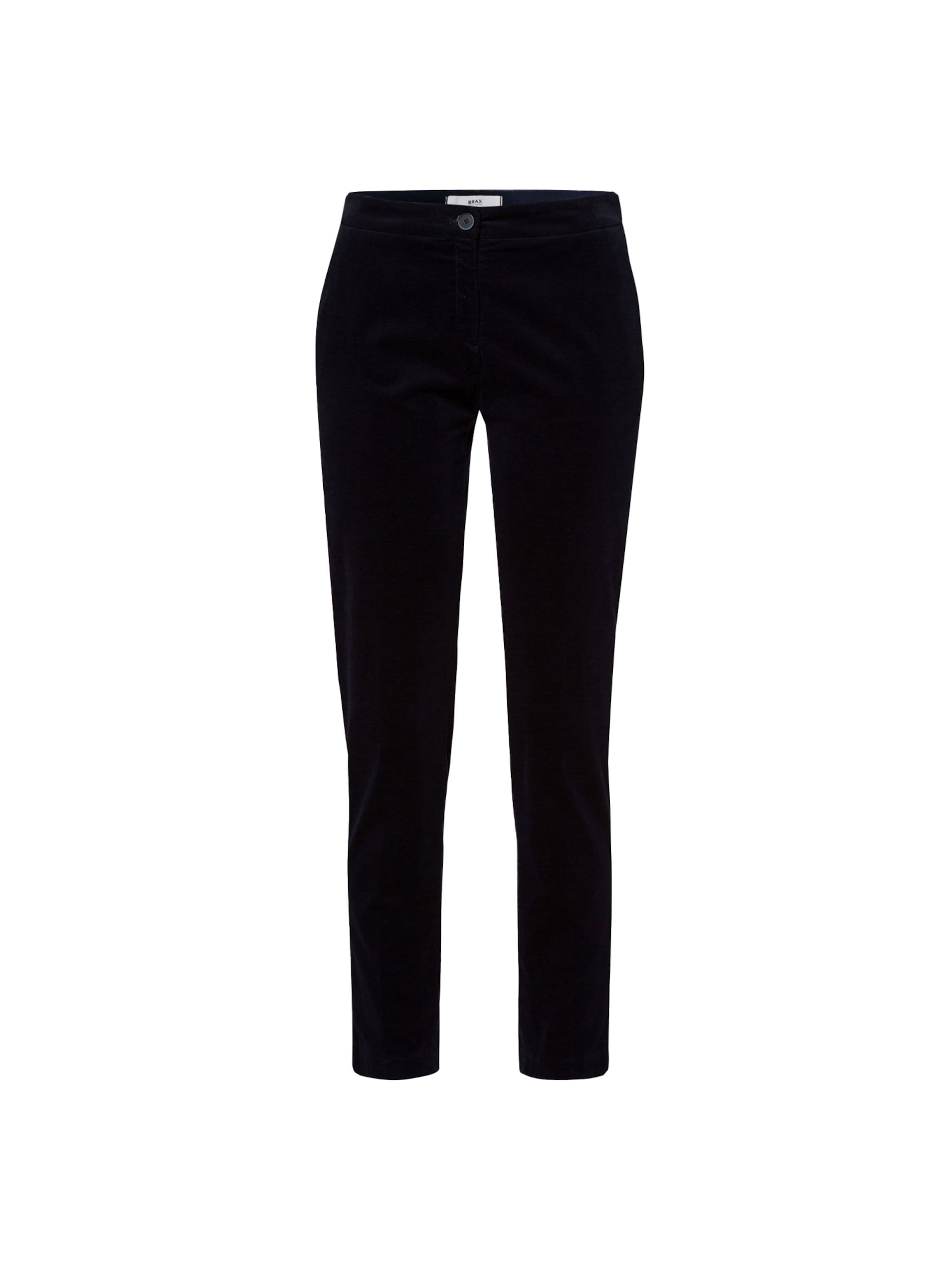 BRAX Slim fit Trousers with creases 'Maron' in Blue: front