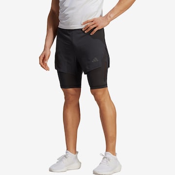 ADIDAS PERFORMANCE Regular Workout Pants 'Heat.Rdy Hiit Elevated 2-In-1' in Black: front