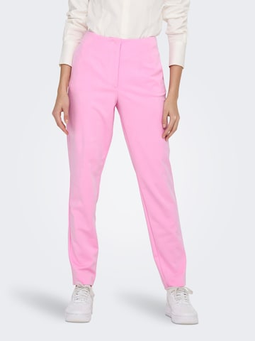 Coupe slim Pantalon 'JADA-MERLE' ONLY en rose : devant