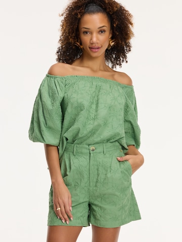 Shiwi regular Παντελόνι πλισέ 'Marte' σε πράσινο