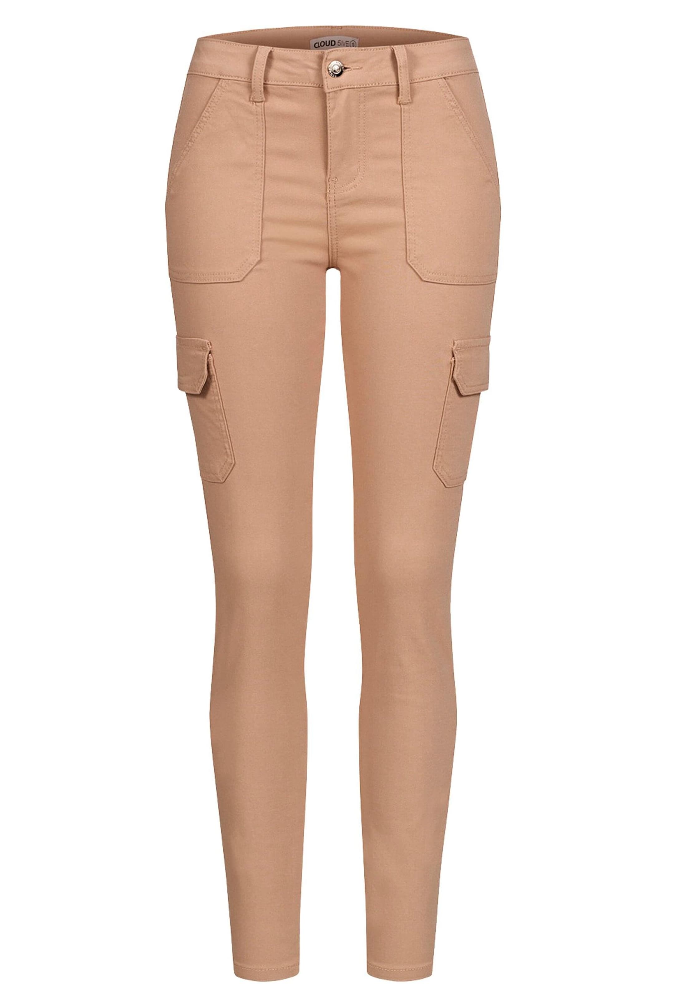 Cloud5ive Skinny Hose in Beige: Vorderseite