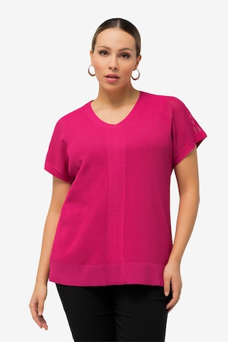 Pull-over Ulla Popken en rose : devant