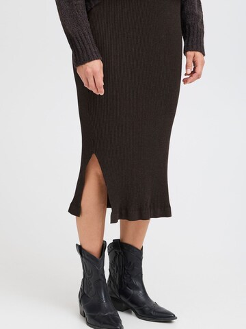 Jupe 'SARA' PULZ Jeans en marron : devant