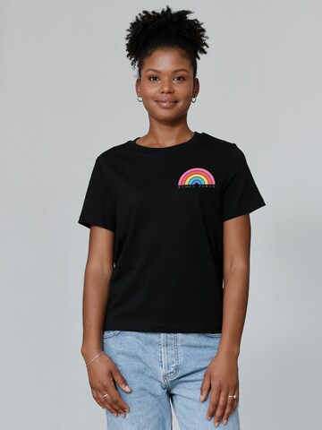 Watapparel T-Shirt ' Women Power ' in Schwarz: Vorderseite