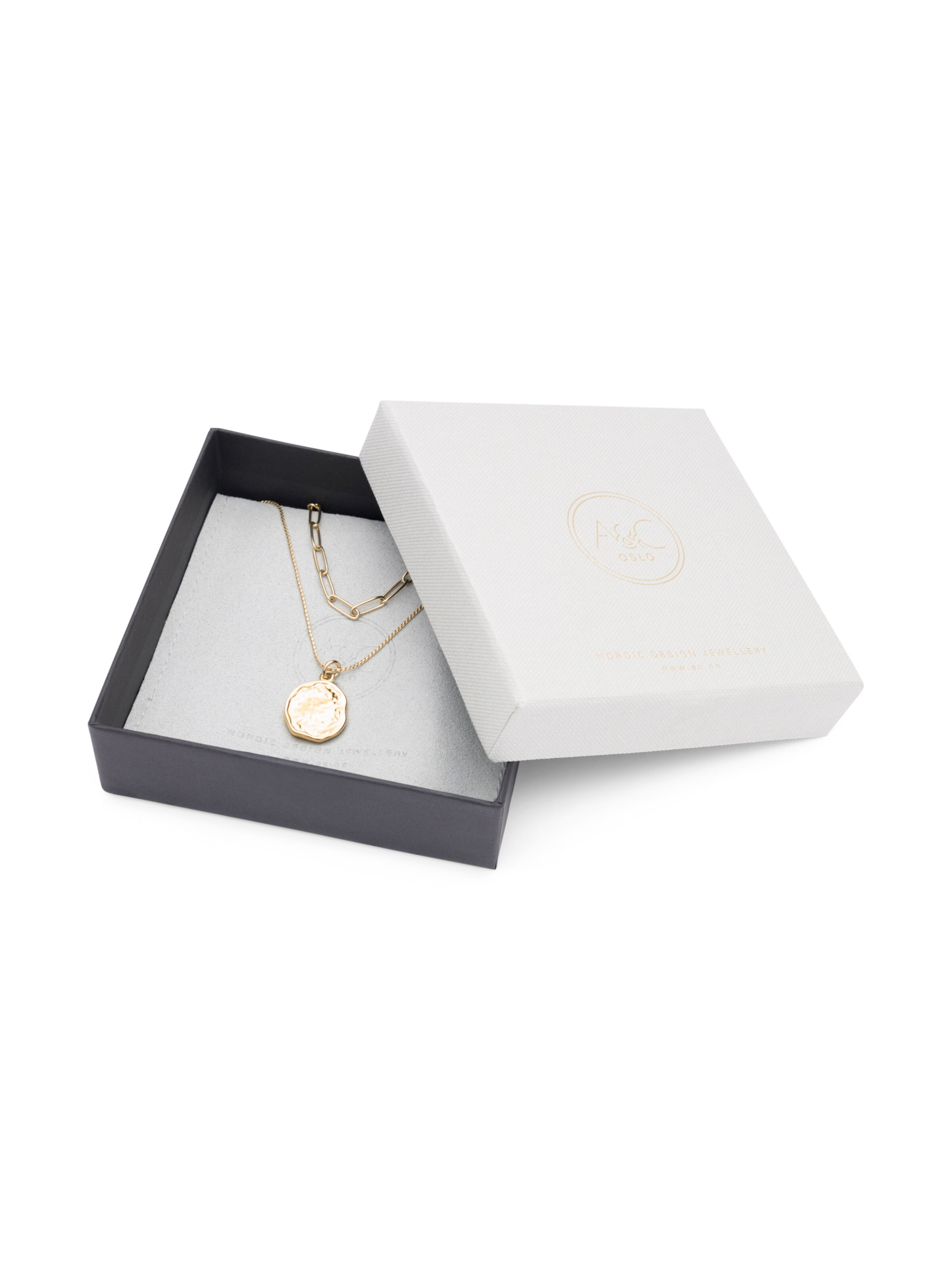 A&C Oslo – Nordic Design Jewellery Necklace 'Steel - Raw Coll' in Gold