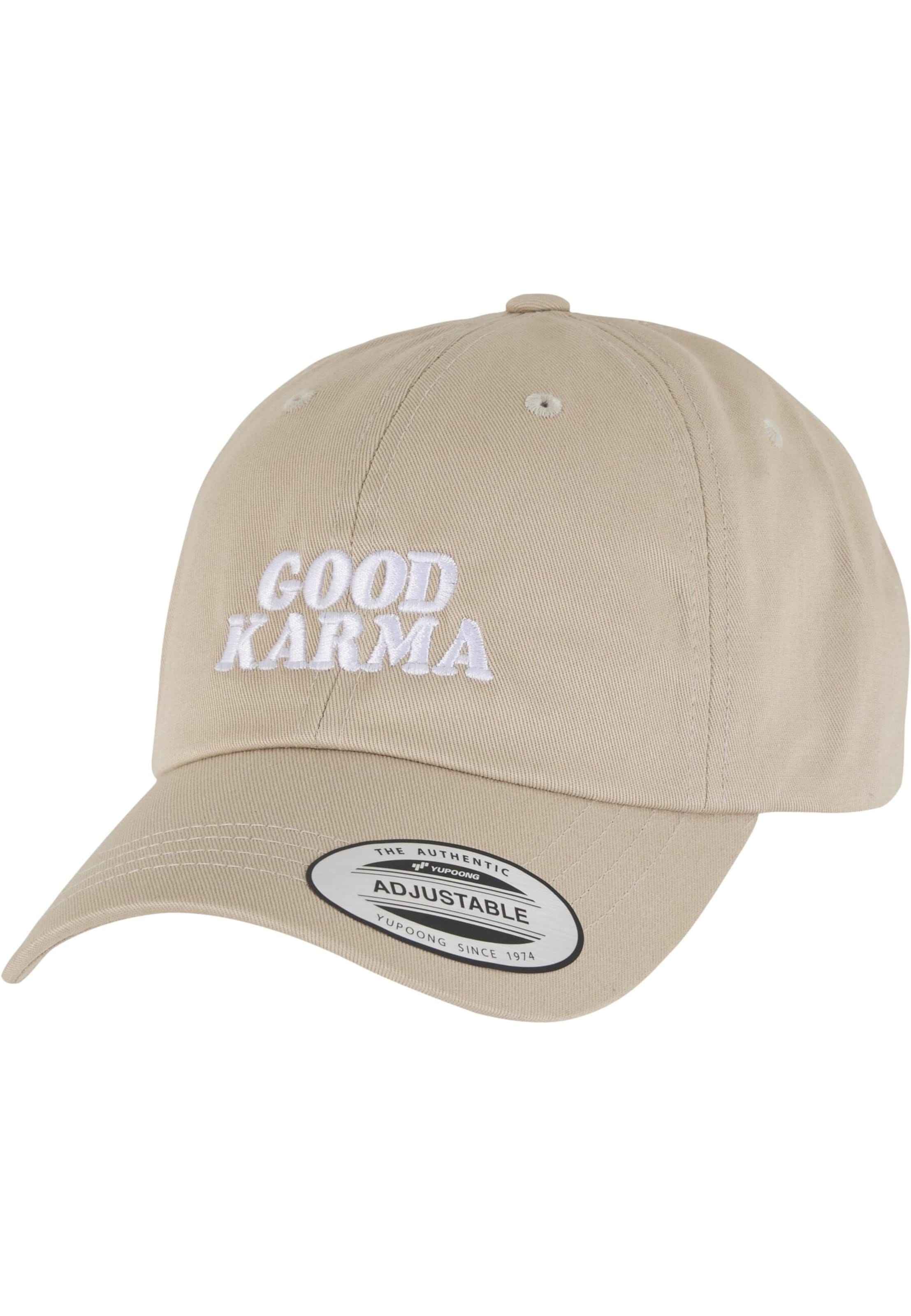 Mister Tee Boné 'Good Karma' em cinzento / pedra / preto / branco, Vista do artigo