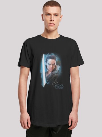 T-Shirt 'Star Wars Last Jedi Rey' F4NT4STIC en noir : devant